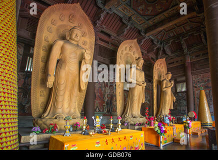 Cina,nella provincia di Shanxi,nei pressi di Datong City,le grotte di Yungang,patrimonio mondiale, Foto Stock