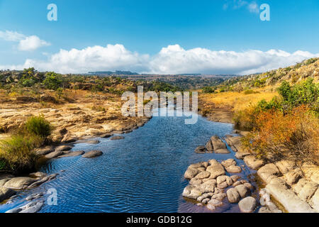 Il pittoresco colpo di un fiume presso il Fiume Blyde canyon panorama route in Sud Africa Foto Stock