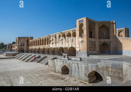 Iran,Esfahan città,Si-O-seh,Ponte,UNESCO patrimonio mondiale, Foto Stock