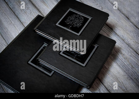 Libro Aperto - photoalbum closeup Foto Stock