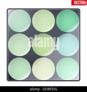 Colorata del Make Up tavolozza Illustrazione Vettoriale