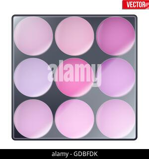 Colorata del Make Up tavolozza Illustrazione Vettoriale