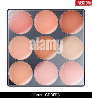 Colorata del Make Up tavolozza Illustrazione Vettoriale