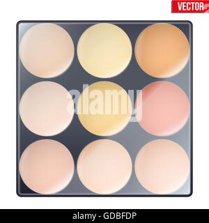 Colorata del Make Up tavolozza Illustrazione Vettoriale