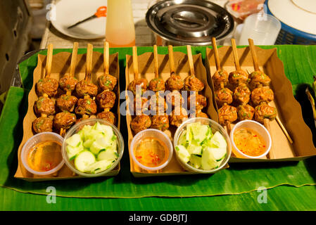 Chioschi e ristoranti, Bangkok, Thailandia. Foto Stock