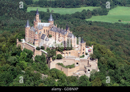 Castello Hohenzollern, Hechingen, Baden Wurttemberg, Germania Foto Stock