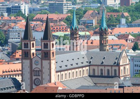 Cattedrale di san Kilian, Wuerzburg, Baviera, Germania Foto Stock