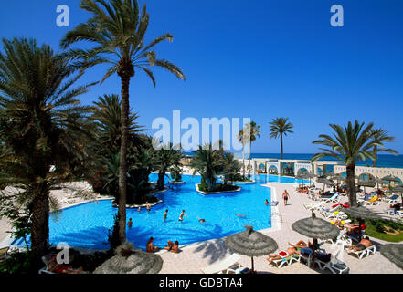 Hotel Zita Resort, Oasi Zarzis, isola di Djerba, Tunisia / piscina Foto Stock