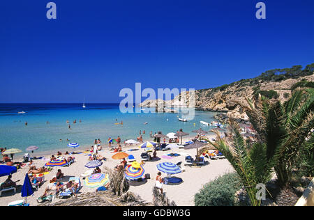 Cala Tarida, Ibiza, Isole Baleari, Spagna Foto Stock