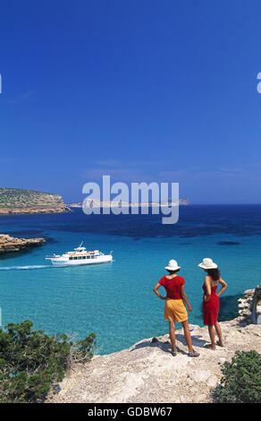 Cala Comte, Ibiza, Isole Baleari, Spagna Foto Stock