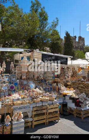 Negozio di souvenir, Bodrum, Costa Turca dell'Egeo, Turchia Foto Stock