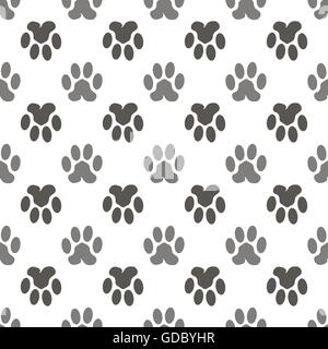 Seamless animale gatto Paw Pattern Illustrazione Vettoriale