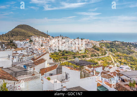 Spagna,provincia di Malaga,Frigliana,città, Foto Stock