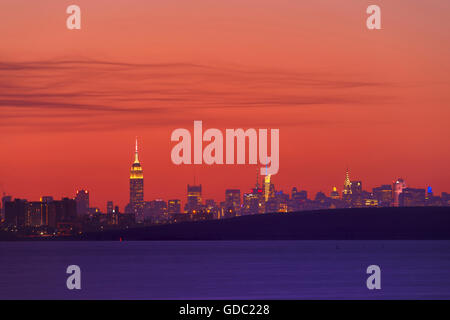 Stati Uniti d'America,New York,Manhattan,Skyline di Manhattan Foto Stock