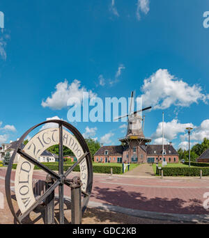 Roderwolde,Drenthe,Mulino a vento chiamato Woldzigt Foto Stock