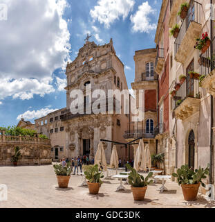 Chiesa di Santa Lucia alla badia,Piazza Duomo Foto Stock