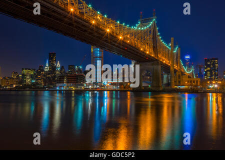 Stati Uniti d'America,New York,Long Island City,Queens,il Queensboro Bridge Foto Stock