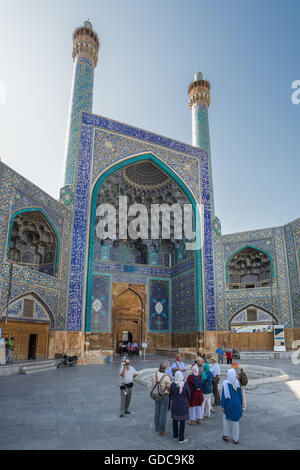 Iran,Esfahan città,Naqsh-e JAHAN Piazza,Masjed-e Moschea Shah Foto Stock