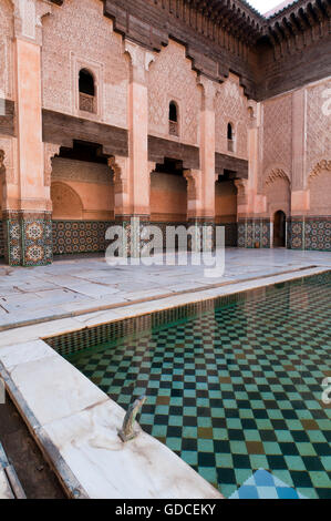 Ali ben Youssef Medersa scuola coranica a Marrakech, Marocco, Africa Foto Stock