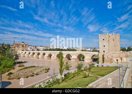 Córdoba nel sud della provincia spagnola di Andalusia in precedenza una città romana e un centro culturale islamico nel Medioevo. Foto Stock