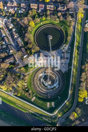 Vista aerea, Berna Park, ex impianto di trattamento, ristorante nella navicella, Bottrop, la zona della Ruhr, Renania del nord-Vestfalia, Germania, Foto Stock