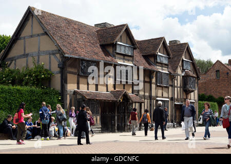 William al luogo di nascita di Shakespeare, Stratford-upon-Avon, Regno Unito Foto Stock