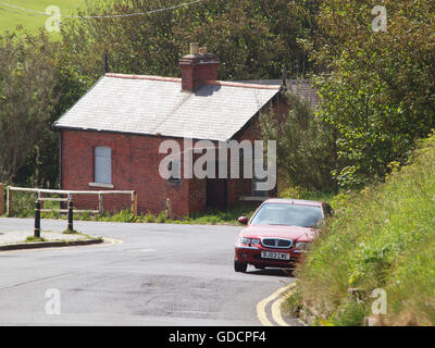 Le strade e dissipare le vie del borgo storico di Tynemouth tre dove il vecchio re del reame sono sepolti nel castello. Foto Stock
