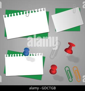 Raccolta di Notepaper, Busta e Modelli di accessori Illustrazione Vettoriale