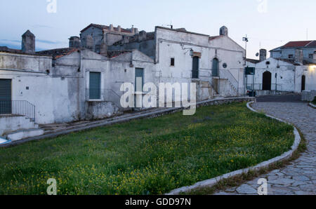 Case a Monte Sant'Angelo, Puglia (Italia) Foto Stock