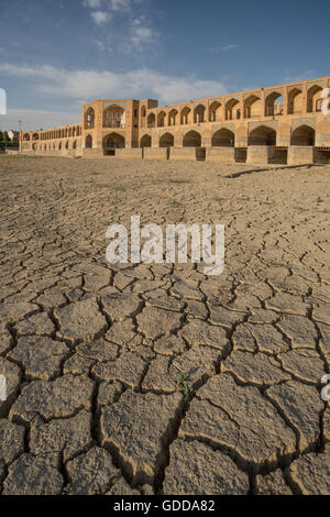 Iran,Esfahan città,Si-O-seh,Ponte,UNESCO patrimonio mondiale, Foto Stock