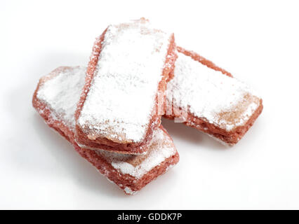 BISCUIT ROSE DE REIMS, rosa biscotto mangiato dopo essere stato immerso in Champagne Foto Stock