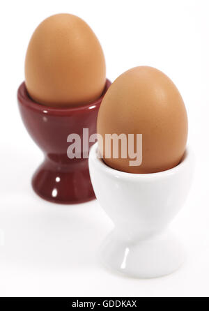 Uovo Soft-Boiled con uovo di tazza per la prima colazione Foto Stock