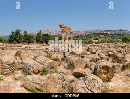 Valle di Templi,templi greci e rovine Foto Stock