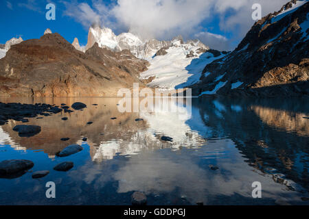Laguna de los Tres,l'Argentina,Patagonia Foto Stock