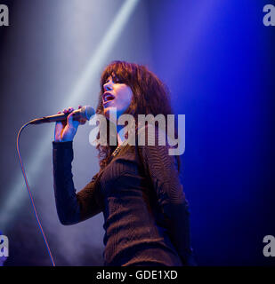 Pori, Finlandia. Il 14 luglio 2016. Il cantante irlandese Imelda può esegue presso la 51Pori Jazz Festival nel Kirjurinluoto Arena. Credito: Stefan Crämer/Alamy Live News Foto Stock