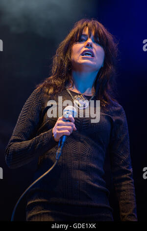 Pori, Finlandia. Il 14 luglio 2016. Il cantante irlandese Imelda può esegue presso la 51Pori Jazz Festival nel Kirjurinluoto Arena. Credito: Stefan Crämer/Alamy Live News Foto Stock