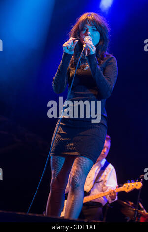 Pori, Finlandia. Il 14 luglio 2016. Il cantante irlandese Imelda può esegue presso la 51Pori Jazz Festival nel Kirjurinluoto Arena. Credito: Stefan Crämer/Alamy Live News Foto Stock