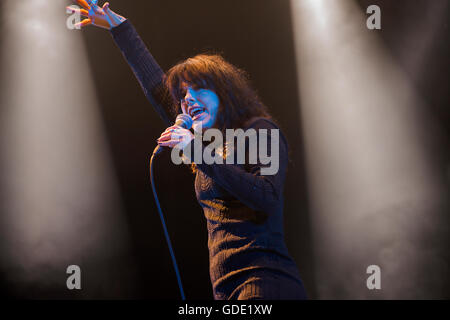 Pori, Finlandia. Il 14 luglio 2016. Il cantante irlandese Imelda può esegue presso la 51Pori Jazz Festival nel Kirjurinluoto Arena. Credito: Stefan Crämer/Alamy Live News Foto Stock