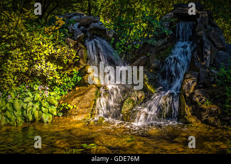 Torino, Italia. 16 Luglio, 2016. Italia Piemonte Torino estate al Parco Velentino cascate Credito: Davvero Facile Star/Alamy Live News Foto Stock