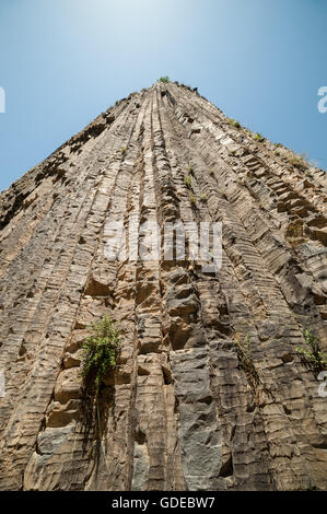 Alta organo a canne basalto rock formazione in Garni, Armenia Foto Stock