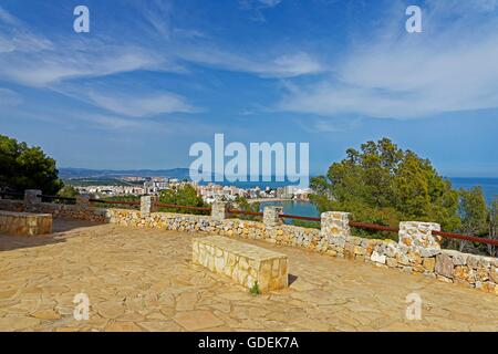 Costa,Oropesa del Mar,città,città,pini Foto Stock