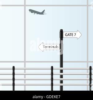 Aeroporto di illustrazione vettoriale Illustrazione Vettoriale