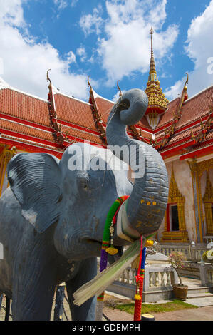Tempio Wat Chalong, Isola di Phuket, Tailandia Foto Stock