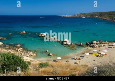 Spiaggia di Konnos, Protaras, Ayia Napa, la Repubblica di Cipro Foto Stock