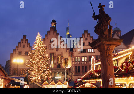 Mercatino di Natale di Francoforte, Hesse, Germania Foto Stock