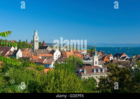 Ueberlingen, Lago di Costanza, Baden-Wuerttemberg, Germania Foto Stock