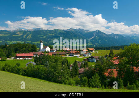 Ofterschwang, Allgaeu, Baviera, Germania Foto Stock
