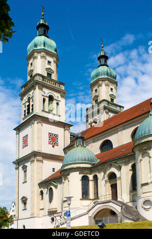 San Lorenz Basilica, Kempten, Allgaeu, Baviera, Germania Foto Stock