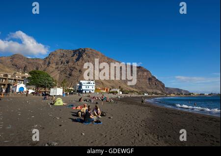 Playa del Valle Gran Rey, La Gomera, isole Canarie, Spagna Foto Stock