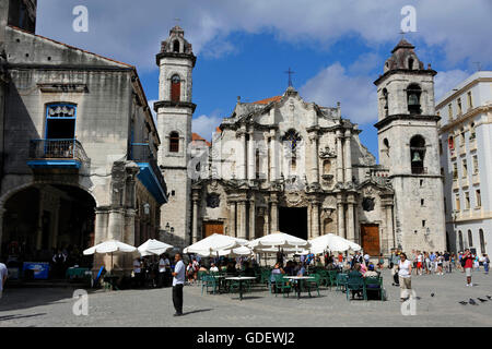 La cattedrale di San Cristobal, La Habana, Havana, Cuba Foto Stock